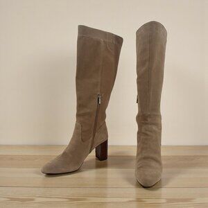 Vince Camuto Casey Wide Calf Knee High Suede‎ Boots US 8M 39 Tan Beige